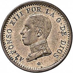 Large Obverse for 2 Céntimos 1912 coin
