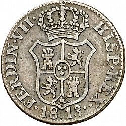 Large Obverse for 2 Cuartos 1813 coin