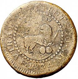 Large Reverse for 2 Quartos 1834 coin