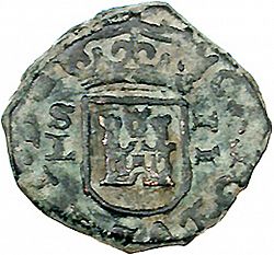 Large Obverse for 2 Maravedies 1694 coin