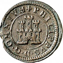 Large Obverse for 2 Maravedíes 1598 coin