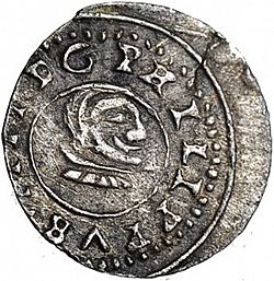 Large Obverse for 2 Maravedies 1664 coin