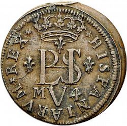 Large Obverse for 2 Maravedies 1710 coin