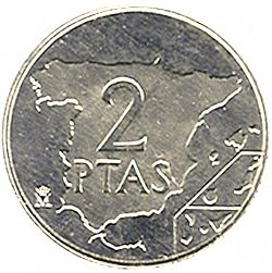 Large Reverse for 2 Pesetas 1984 coin