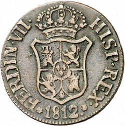 Large Obverse for 3 Cuartos 1812 coin