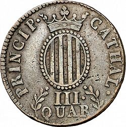 Large Reverse for 3 Cuartos 1814 coin