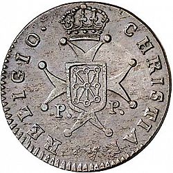 Large Reverse for 3 Maravedies 1825 coin