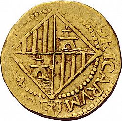 Large Reverse for 4 Escudos 1698 coin
