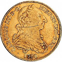 Large Obverse for 4 Escudos 1768 coin