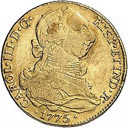 Large Obverse for 4 Escudos 1775 coin