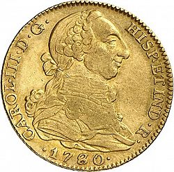 Large Obverse for 4 Escudos 1780 coin
