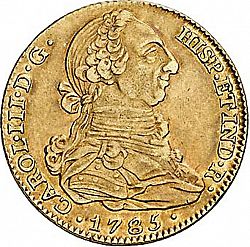 Large Obverse for 4 Escudos 1785 coin