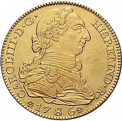 Large Obverse for 4 Escudos 1786 coin