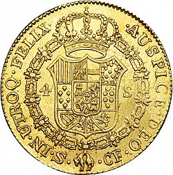 Large Reverse for 4 Escudos 1774 coin