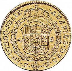 Large Reverse for 4 Escudos 1775 coin