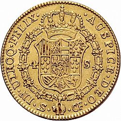 Large Reverse for 4 Escudos 1776 coin