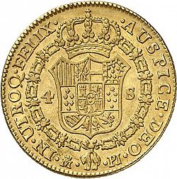 Large Reverse for 4 Escudos 1780 coin