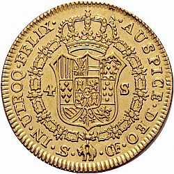 Large Reverse for 4 Escudos 1781 coin