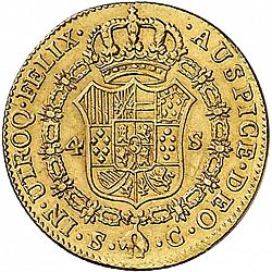 Large Reverse for 4 Escudos 1784 coin