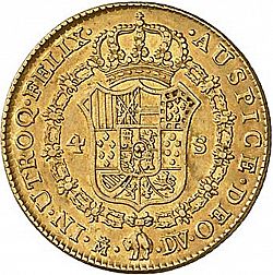 Large Reverse for 4 Escudos 1785 coin
