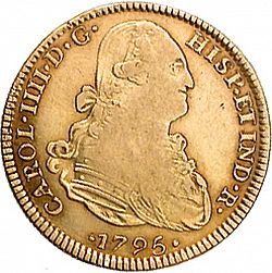 Large Obverse for 4 Escudos 1795 coin
