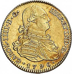 Large Obverse for 4 Escudos 1796 coin