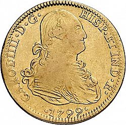 Large Obverse for 4 Escudos 1799 coin