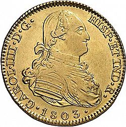 Large Obverse for 4 Escudos 1803 coin