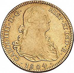 Large Obverse for 4 Escudos 1804 coin