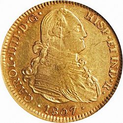 Large Obverse for 4 Escudos 1807 coin