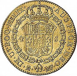 Large Reverse for 4 Escudos 1792 coin
