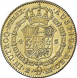 Large Reverse for 4 Escudos 1795 coin