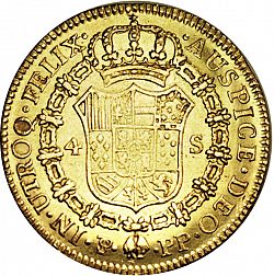 Large Reverse for 4 Escudos 1802 coin
