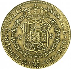 Large Reverse for 4 Escudos 1805 coin