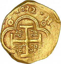 Large Reverse for 4 Escudos 1632 coin