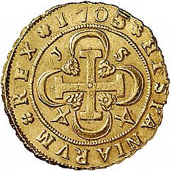Large Reverse for 4 Escudos 1703 coin