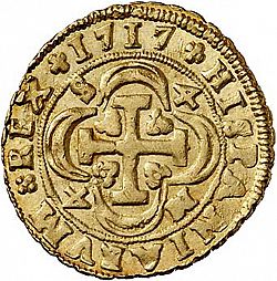 Large Reverse for 4 Escudos 1717 coin