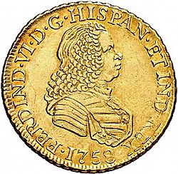 Large Obverse for 4 Escudos 1758 coin