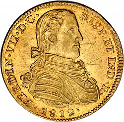 Large Obverse for 4 Escudos 1812 coin