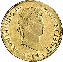 Large Obverse for 4 Escudos 1814 coin