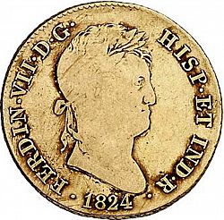 Large Obverse for 4 Escudos 1824 coin