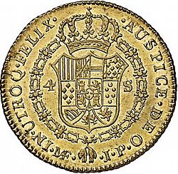 Large Reverse for 4 Escudos 1810 coin