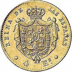 Large Reverse for 4 Escudos 1866 coin