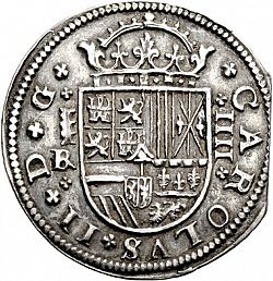 Large Obverse for 4 Reales 1684 coin