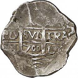 Large Obverse for 4 Reales 1700 coin