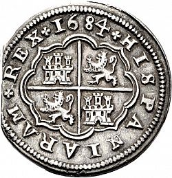 Large Reverse for 4 Reales 1684 coin