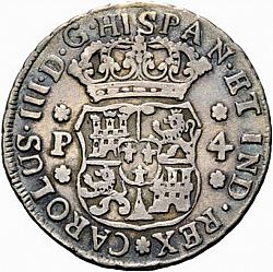 Large Obverse for 4 Reales 1763 coin