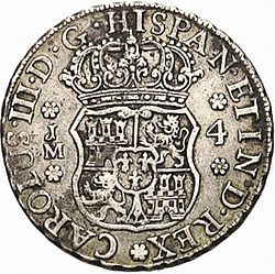 Large Obverse for 4 Reales 1765 coin
