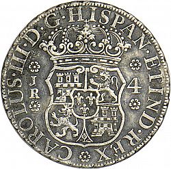 Large Obverse for 4 Reales 1767 coin