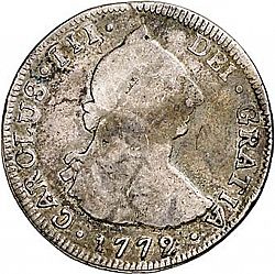 Large Obverse for 4 Reales 1772 coin